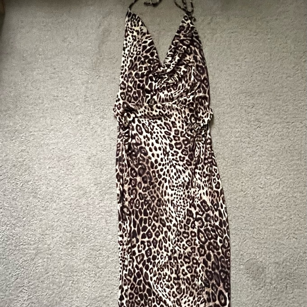Zara Leopard Print Backless Dress - Picture 4 of 4